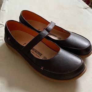 Birkenstock Iona Mary Jane Shoes - Brown Leather - Womens 41 N